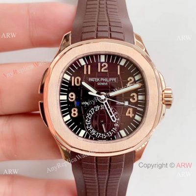 (GR) Swiss Grade Patek Philippe Aquanaut Travel Time Rose Gold Watch